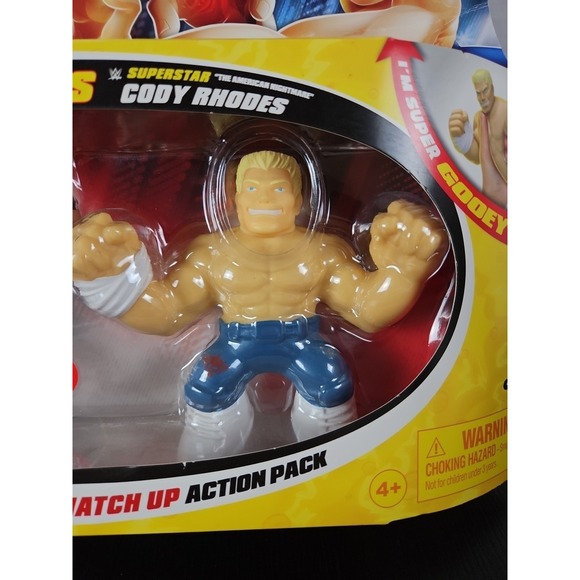 Goo Jit Zu Action Figure Set Multicolor WWE Roman Reigns Cody Rhodes Stretchy - Picture 4 of 7
